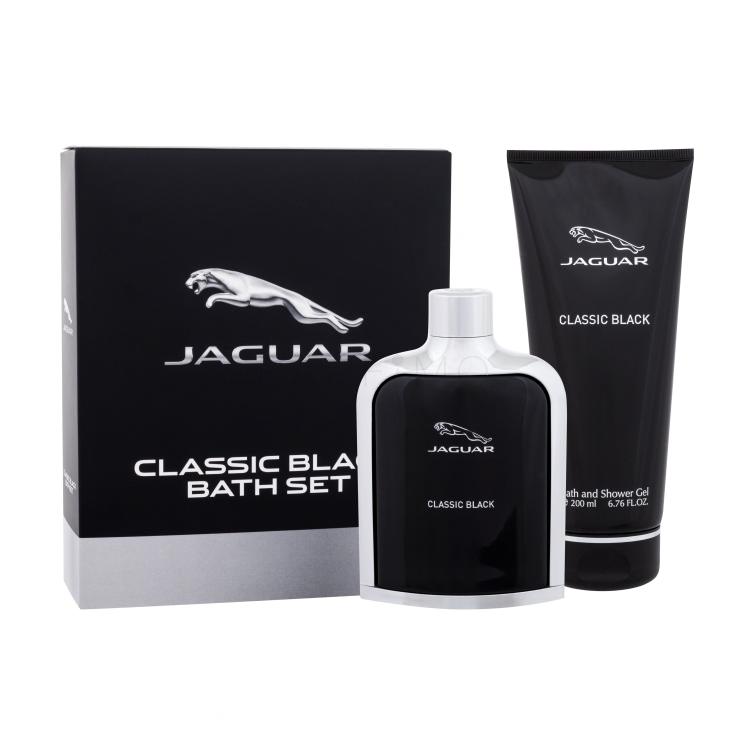 Jaguar Classic Black Darilni set toaletna voda 100 ml + gel za prhanje 200 m poškodovana škatla