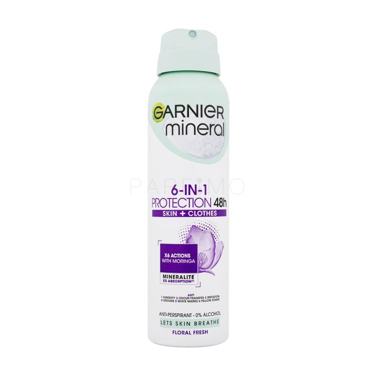 Garnier Mineral Protection 6-in-1 Floral Fresh 48h Antiperspirant za ženske 150 ml