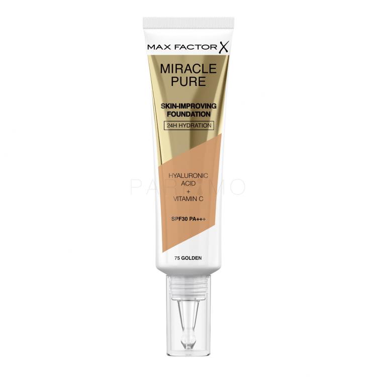 Max Factor Miracle Pure Skin-Improving Foundation SPF30 Puder za ženske 30 ml Odtenek 75 Golden