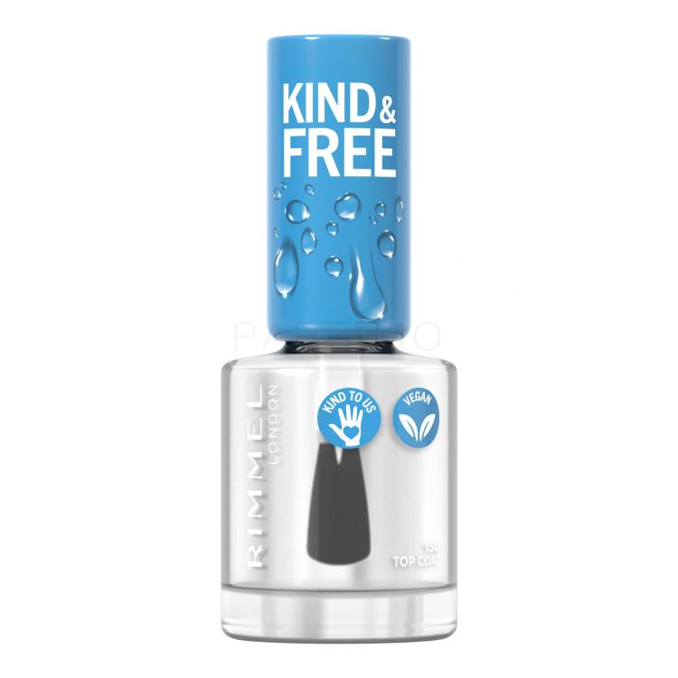 Rimmel London Kind &amp; Free Lak za nohte za ženske 8 ml Odtenek 150 Top Coat