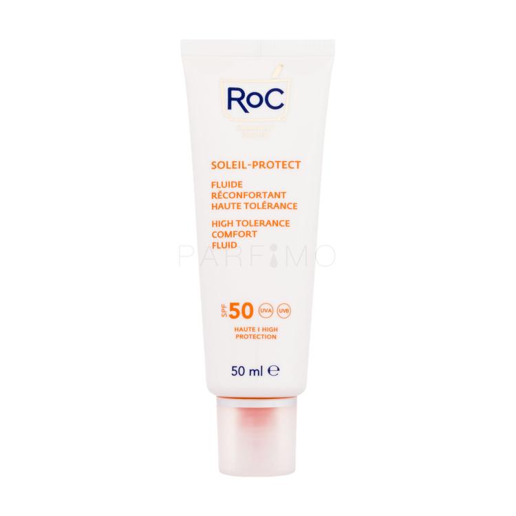 RoC Soleil-Protect High Tolerance Comfort Fluid SPF50 Zaščita pred soncem za obraz za ženske 50 ml