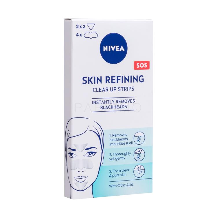 Nivea Skin Refining SOS Clear Up Strips Nega problematične kože za ženske 8 kos