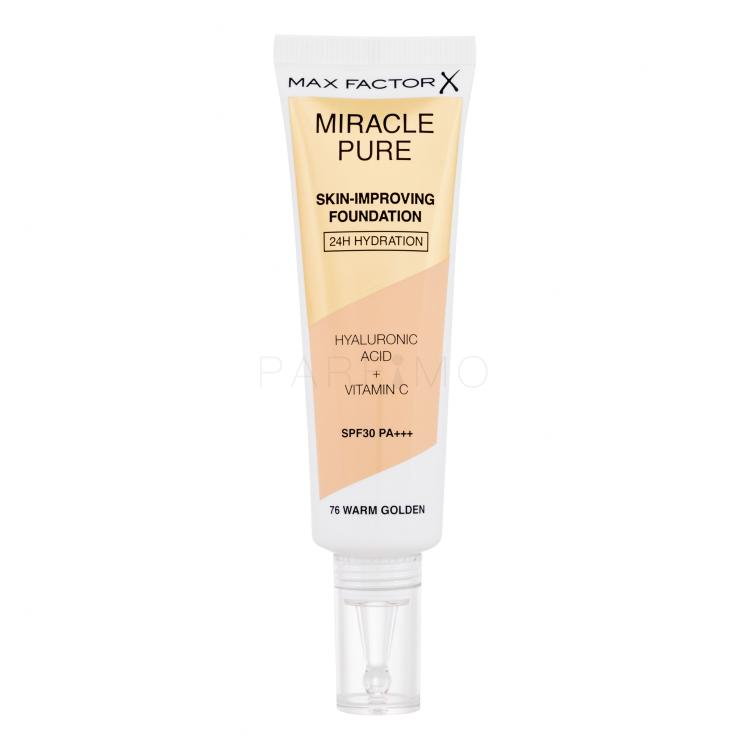 Max Factor Miracle Pure Skin-Improving Foundation SPF30 Puder za ženske 30 ml Odtenek 76 Warm Golden