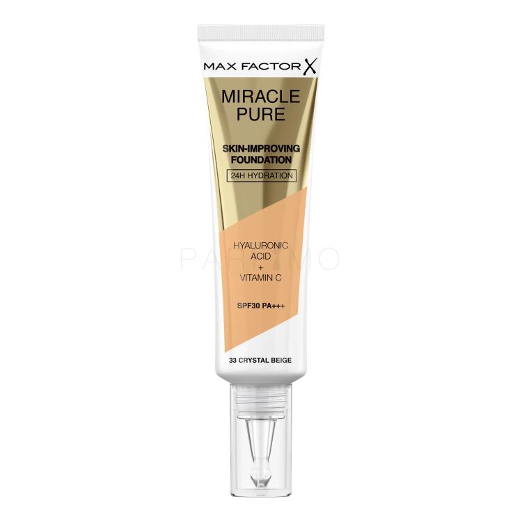Max Factor Miracle Pure Skin-Improving Foundation SPF30 Puder za ženske 30 ml Odtenek 33 Crystal Beige