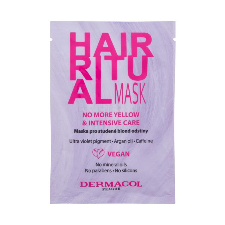 Dermacol Hair Ritual No More Yellow Mask Maska za lase za ženske 15 ml