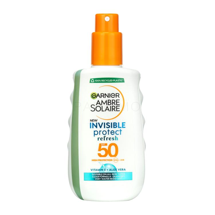 Garnier Ambre Solaire Invisible Protect Refresh Spray SPF50 Zaščita pred soncem za telo 200 ml