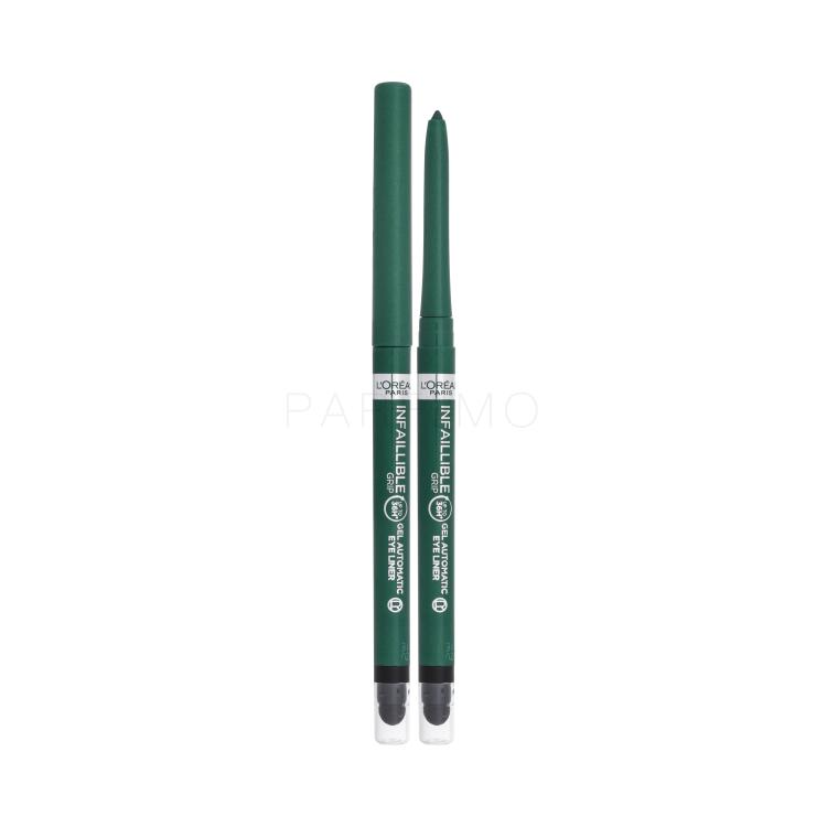L&#039;Oréal Paris Infaillible Grip 36H Gel Automatic Eye Liner Svinčnik za oči za ženske 1,2 g Odtenek 008 Emerald Green