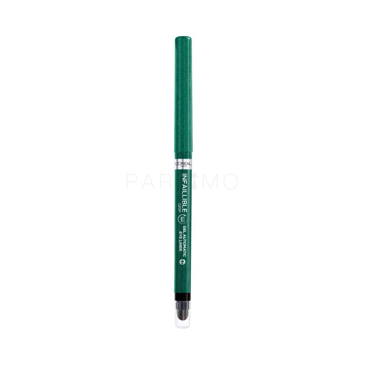 L&#039;Oréal Paris Infaillible Grip 36H Gel Automatic Eye Liner Svinčnik za oči za ženske 1,2 g Odtenek 008 Emerald Green