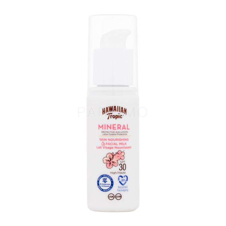 Hawaiian Tropic Mineral Skin Nourishing Facial Milk SPF30 Zaščita pred soncem za obraz 50 ml