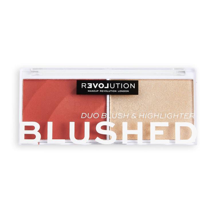 Revolution Relove Colour Play Blushed Duo Blush &amp; Highlighter Paletka za konturing za ženske 5,8 g Odtenek Daydream