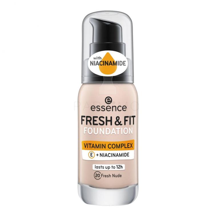 Essence Fresh &amp; Fit Puder za ženske 30 ml Odtenek 20 Fresh Nude