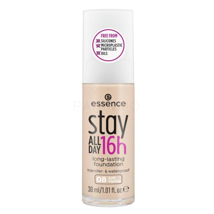 Essence Stay All Day 16h Puder za ženske 30 ml Odtenek 08 Soft Vanilla