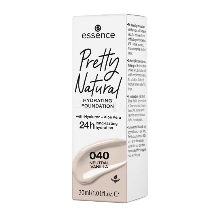 Essence Pretty Natural 24h Puder za ženske 30 ml Odtenek 040 Neutral Vanilla