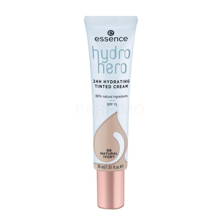 Essence Hydro Hero 24H Hydrating Tinted Cream SPF15 Puder za ženske 30 ml Odtenek 05 Natural Ivory