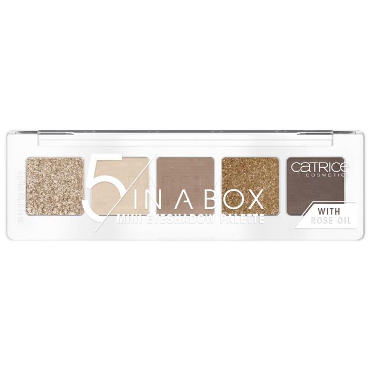 Catrice 5 In A Box Senčilo za oči za ženske 4 g Odtenek 010 Golden Nude Look