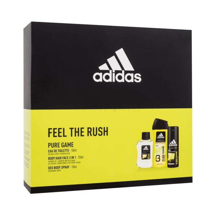 Adidas Pure Game Darilni set toaletna voda 100 ml + gel za prhanje 250 ml + deodorant 150 ml