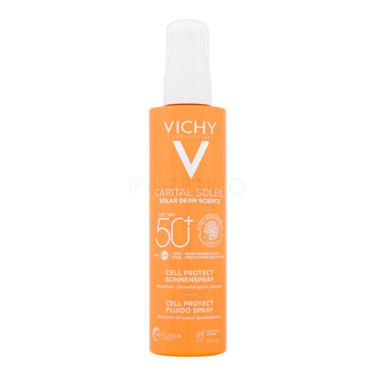 Vichy Capital Soleil Cell Protect Water Fluid Spray SPF50+ Zaščita pred soncem za telo 200 ml