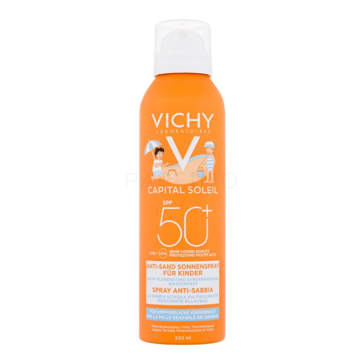 Vichy Capital Soleil Kids Anti-Sand Mist SPF50+ Zaščita pred soncem za telo za otroke 200 ml