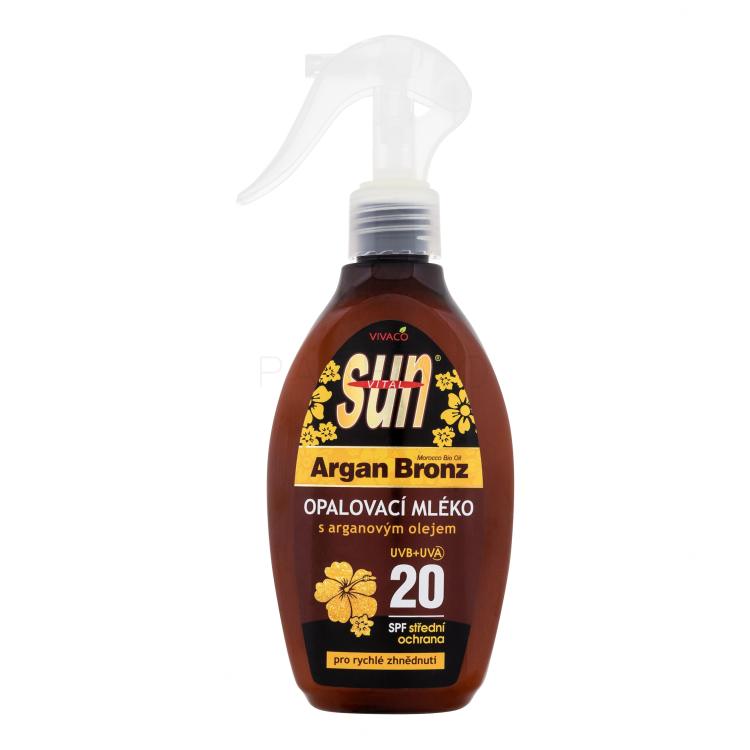 Vivaco Sun Argan Bronz Suntan Lotion SPF20 Zaščita pred soncem za telo 200 ml