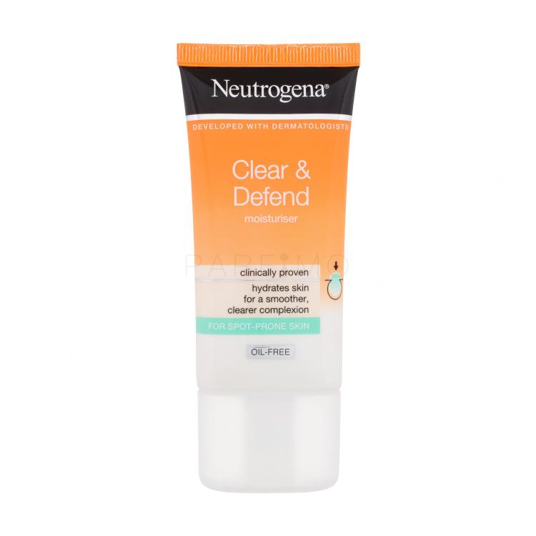 Neutrogena Clear &amp; Defend Moisturizer Dnevna krema za obraz 50 ml poškodovana škatla