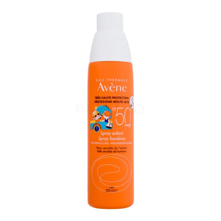 Avene Sun Kids Spray SPF50+ Zaščita pred soncem za telo za otroke 200 ml