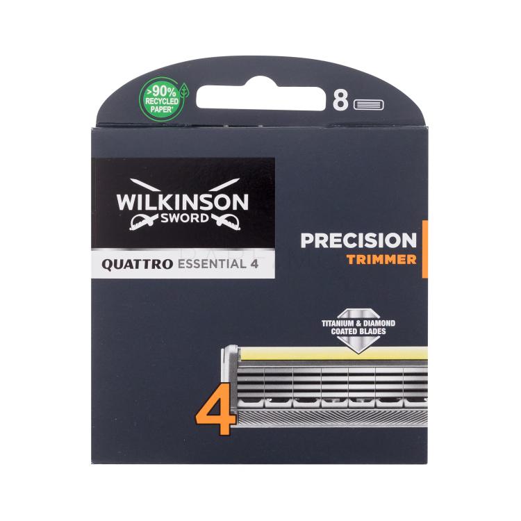 Wilkinson Sword Quattro Essential 4 Precision Trimmer Nadomestne britvice za moške Set