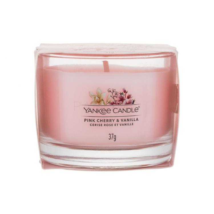 Yankee Candle Pink Cherry &amp; Vanilla Dišeča svečka 37 g