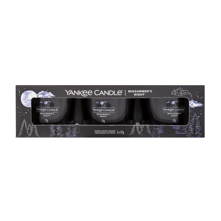 Yankee Candle Midsummer´s Night Darilni set dišeča svečka 3 x 37 g