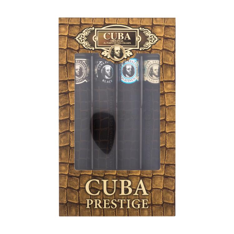 Cuba Prestige Darilni set toaletna voda 35 ml + toaletna voda Prestige Black 35 ml + toaletna voda Prestige Platinum 35 ml + toaletna voda Prestige Legacy 35 ml