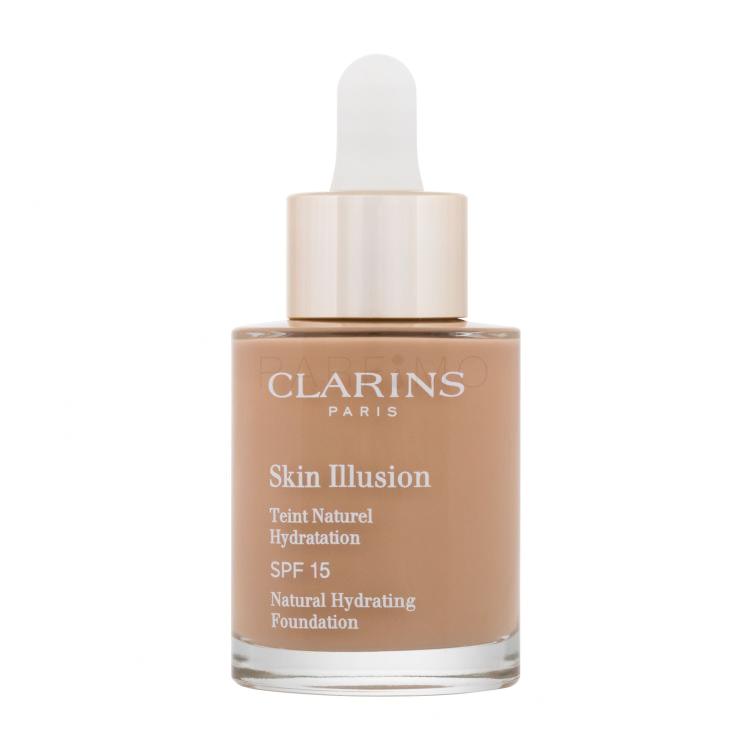 Clarins Skin Illusion Natural Hydrating SPF15 Puder za ženske 30 ml Odtenek 112.3 Sandalwood