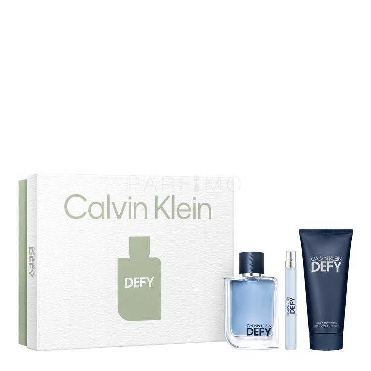 Calvin Klein Defy Darilni set toaletna voda 100 ml + toaletna voda 10 ml + gel za prhanje 100 ml