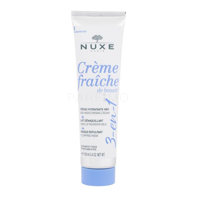 NUXE Creme Fraiche de Beauté 3-In-1 Cream &amp; Make-Up Remover &amp; Mask Dnevna krema za obraz za ženske 100 ml