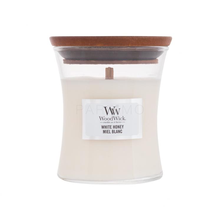 WoodWick White Honey Dišeča svečka 85 g