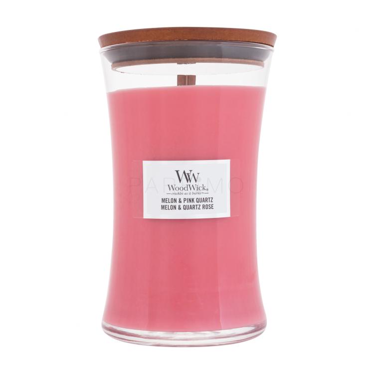 WoodWick Melon &amp; Pink Quartz Dišeča svečka 610 g