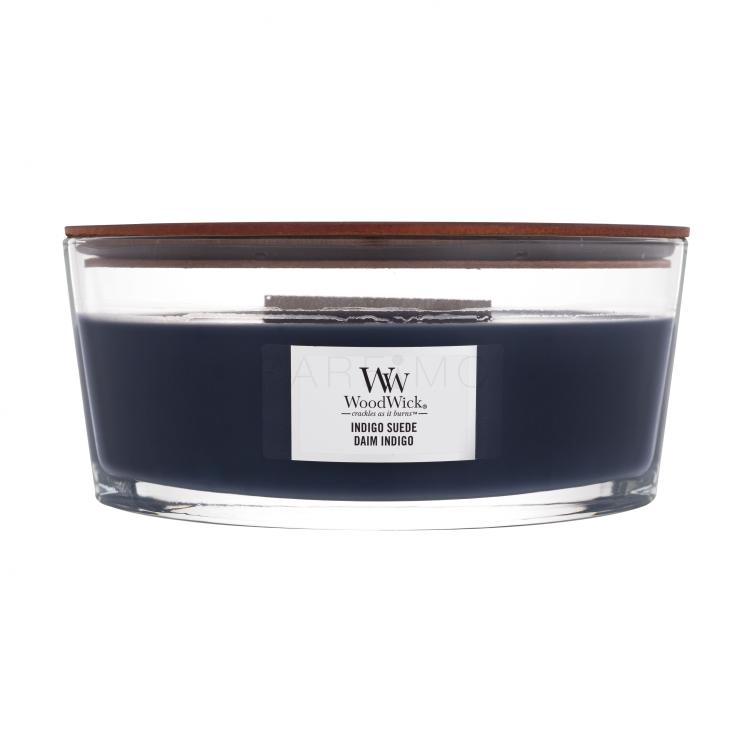 WoodWick Indigo Suede Dišeča svečka 453,6 g