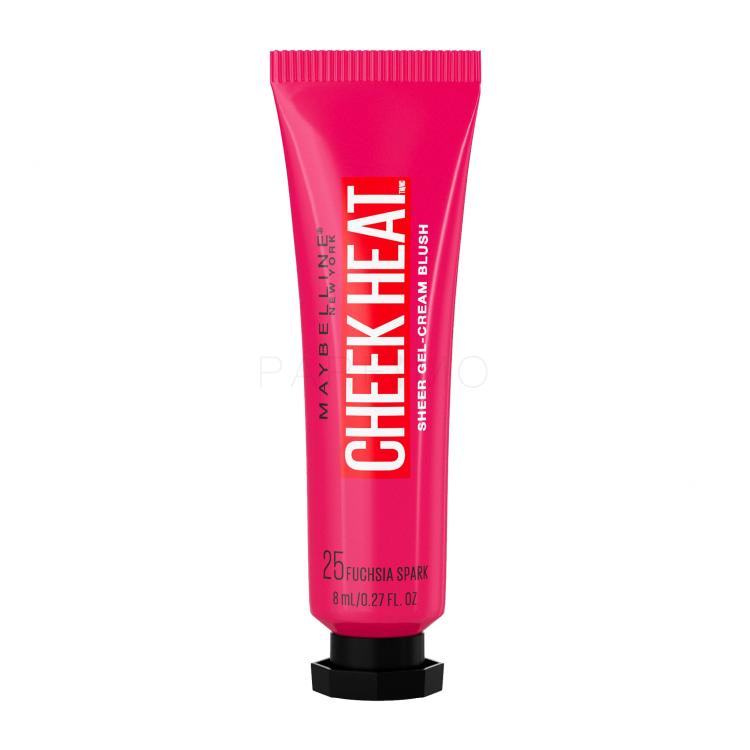 Maybelline Cheek Heat Rdečilo za obraz za ženske 8 ml Odtenek 25 Fuchsia Spark