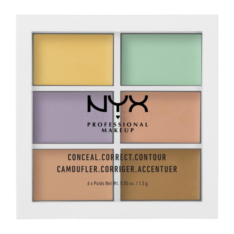 NYX Professional Makeup Color Correcting Concealer Paletka za konturing za ženske 9 g Odtenek Multicolor