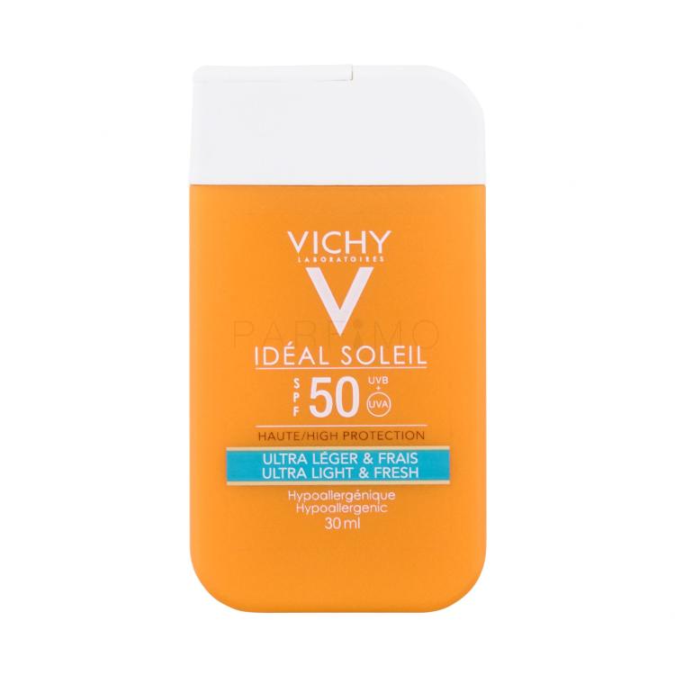 Vichy Idéal Soleil Ultra Light &amp; Fresh Lotion SPF50 Zaščita pred soncem za obraz za ženske 30 ml