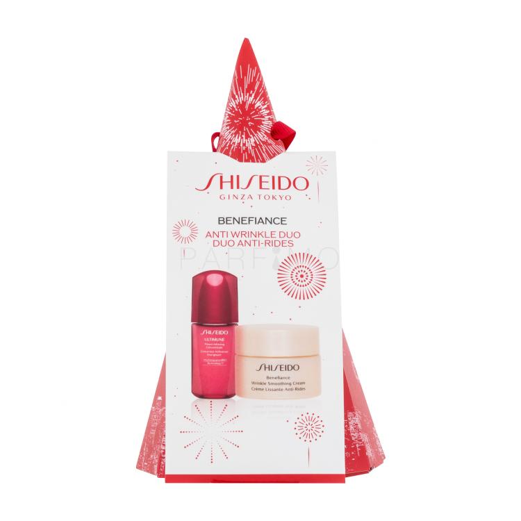 Shiseido Benefiance Anti Wrinkle Duo Darilni set dnevna krema za obraz Benefiance Wrinkle Smoothing Cream 30 ml + serum za obraz Ultimune Power Infusing Concentrate 10 ml