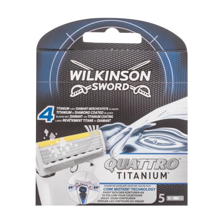 Wilkinson Sword Quattro Titanium Nadomestne britvice za moške Set