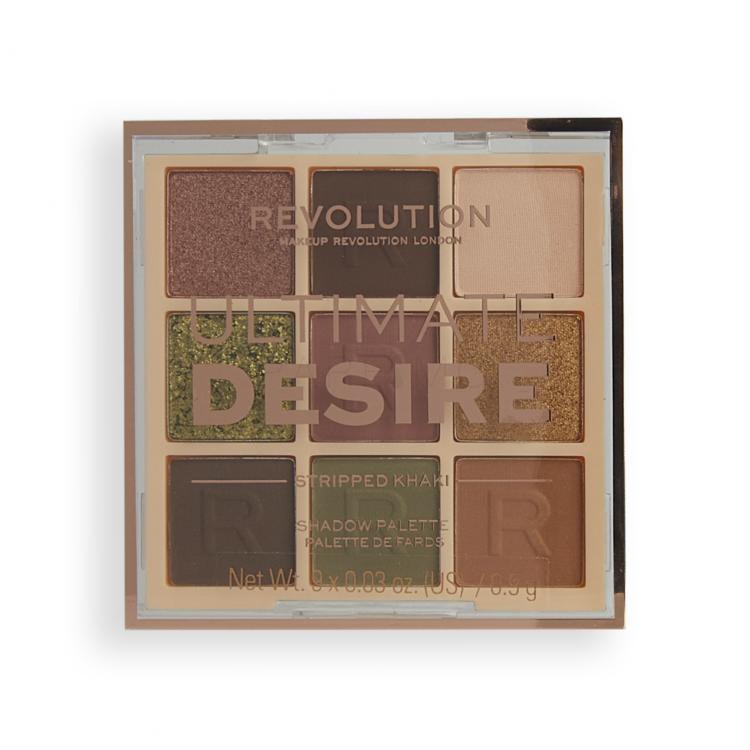 Makeup Revolution London Ultimate Desire Senčilo za oči za ženske 8,1 g Odtenek Stripped Khaki