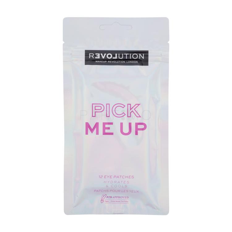 Revolution Relove Pick Me Up Hydrates &amp; Cools Eye Patches Maska za področje okoli oči za ženske 12 kos