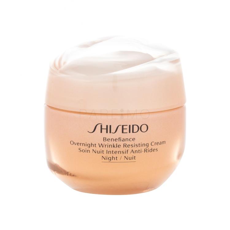 Shiseido Benefiance Overnight Wrinkle Resisting Cream Nočna krema za obraz za ženske 50 ml poškodovana škatla