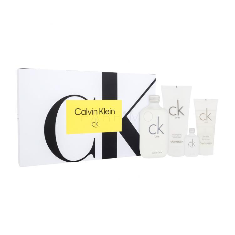 Calvin Klein CK One Darilni set toaletna voda 200 ml + losjon za telo 200 ml + gel za prhanje 100 ml + toaletna voda 15 ml