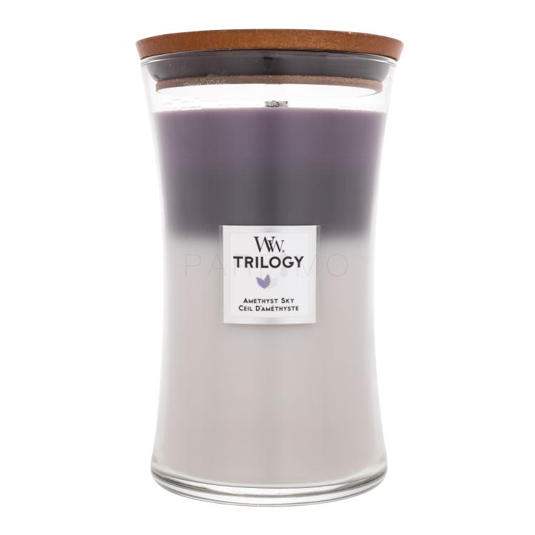 WoodWick Trilogy Amethyst Sky Dišeča svečka 610 g