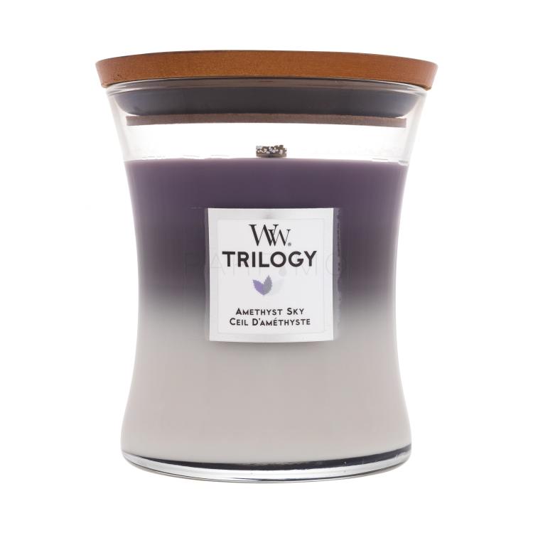 WoodWick Trilogy Amethyst Sky Dišeča svečka 275 g