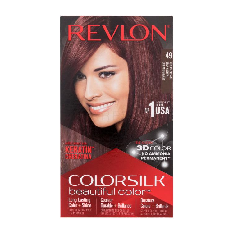 Revlon Colorsilk Beautiful Color Barva za lase za ženske Odtenek 49 Auburn Brown Set