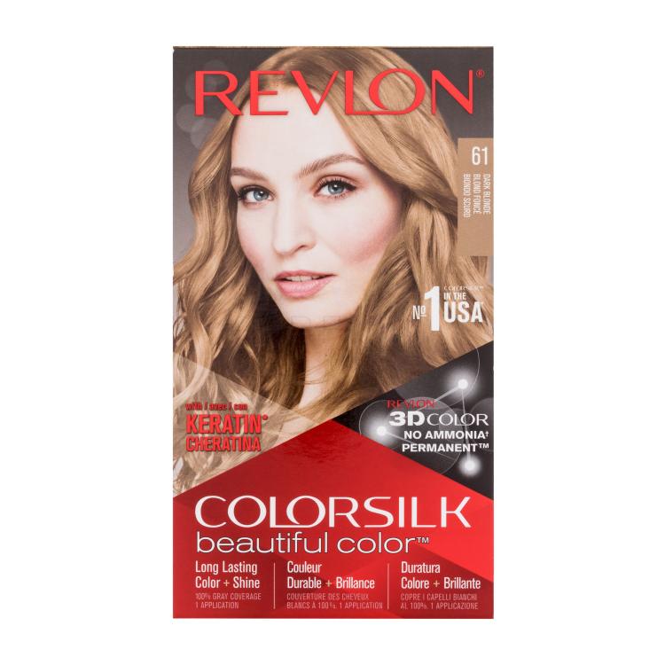 Revlon Colorsilk Beautiful Color Barva za lase za ženske Odtenek 61 Dark Blonde Set