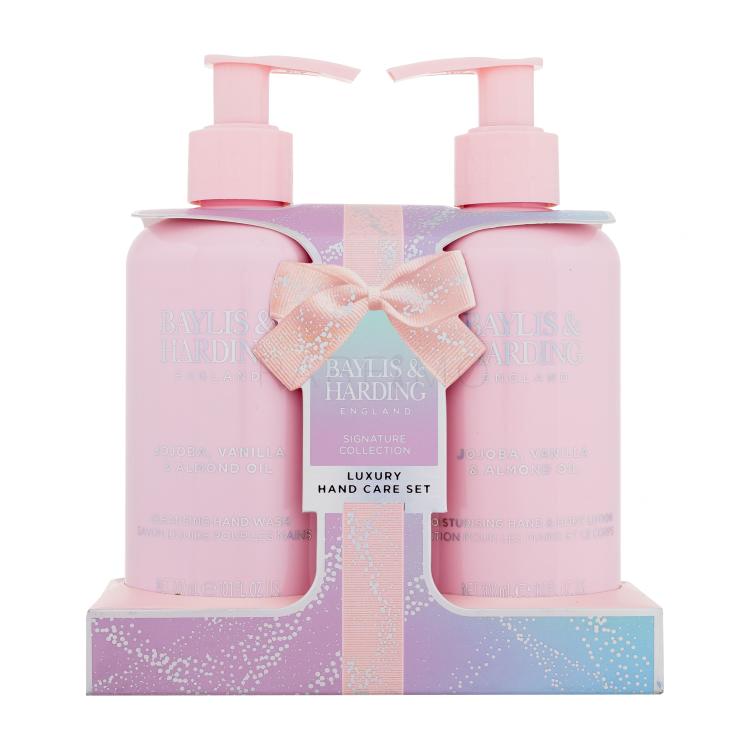 Baylis &amp; Harding Jojoba, Vanilla &amp; Almond Oil Signature Collection Luxury Hand Care Set Darilni set losjon za telo Jojoba, Vanilla &amp; Almond Oil 300 ml + milo za roke Jojoba, Vanilla &amp; Almond Oil 300 ml