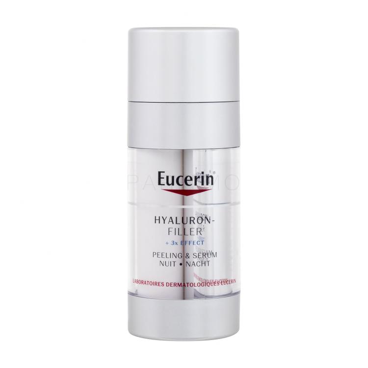 Eucerin Hyaluron-Filler + 3x Effect Night Peeling &amp; Serum Serum za obraz za ženske 30 ml